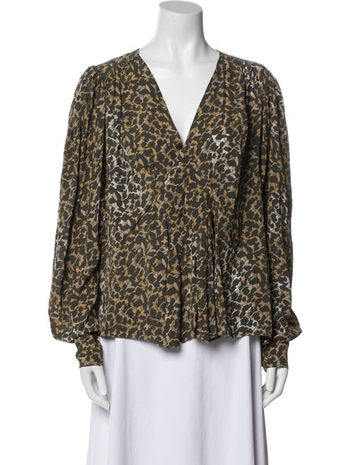 Isabel Marant Printed V-Neck Blouse