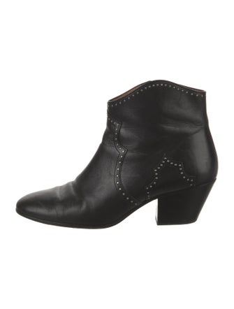 Isabel Marant Leather Studded Accents Western Boots
