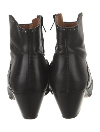 Isabel Marant Leather Studded Accents Western Boots