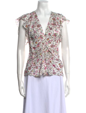 Isabel Marant Printed V-Neck Sweater