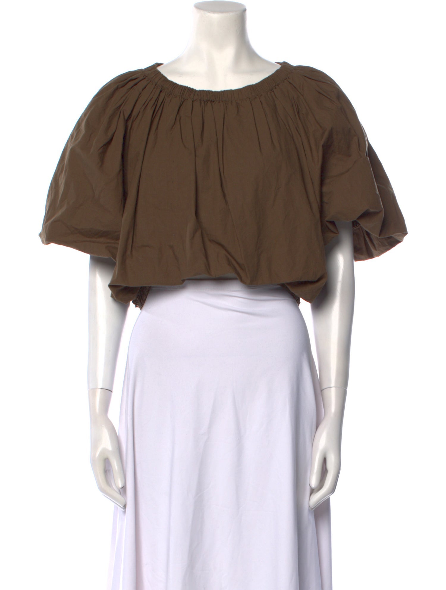 Isabel Marant Scoop Neck Short Sleeve Crop Top