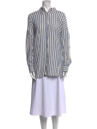 Isabel Marant Striped Mock Neck Tunic