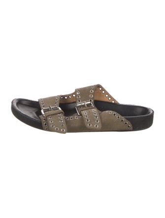 Isabel Marant Suede Studded Accents Slides