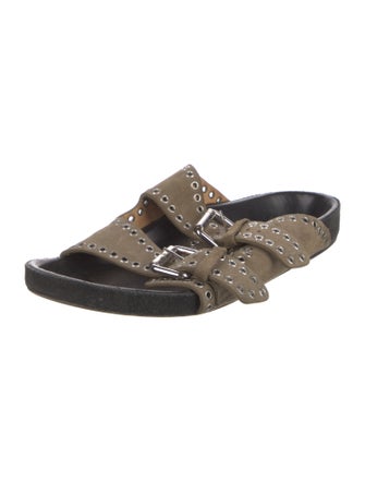 Isabel Marant Suede Studded Accents Slides