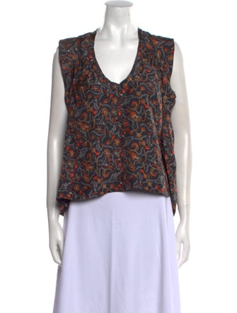 Isabel Marant Silk Printed Top