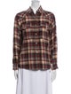 Étoile Isabel Marant Plaid Print Long Sleeve Button-Up Top