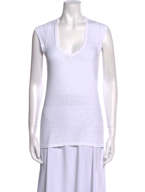 Isabel Marant Linen Scoop Neck Top