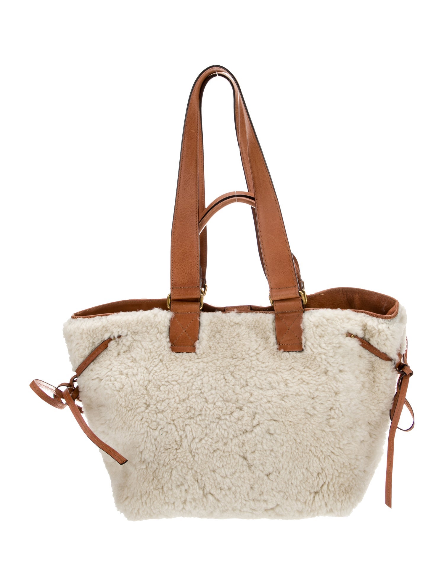 Isabel Marant Shearling Top Handle Bag