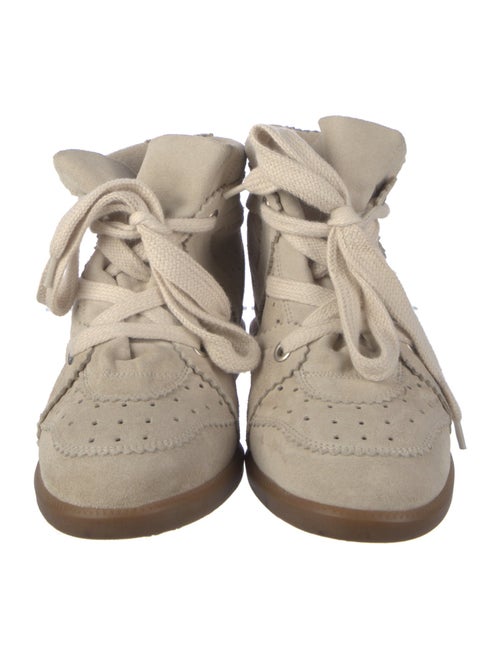 Isabel Marant Suede Whipstitch Trim Lace-Up Boots