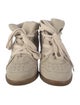 Isabel Marant Suede Whipstitch Trim Lace-Up Boots