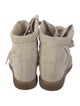 Isabel Marant Suede Whipstitch Trim Lace-Up Boots