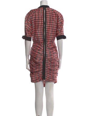 Isabel Marant Plaid Print Knee-Length Dress