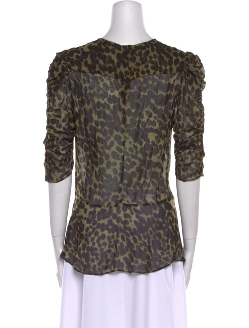 Isabel Marant Animal Print Crew Neck Blouse