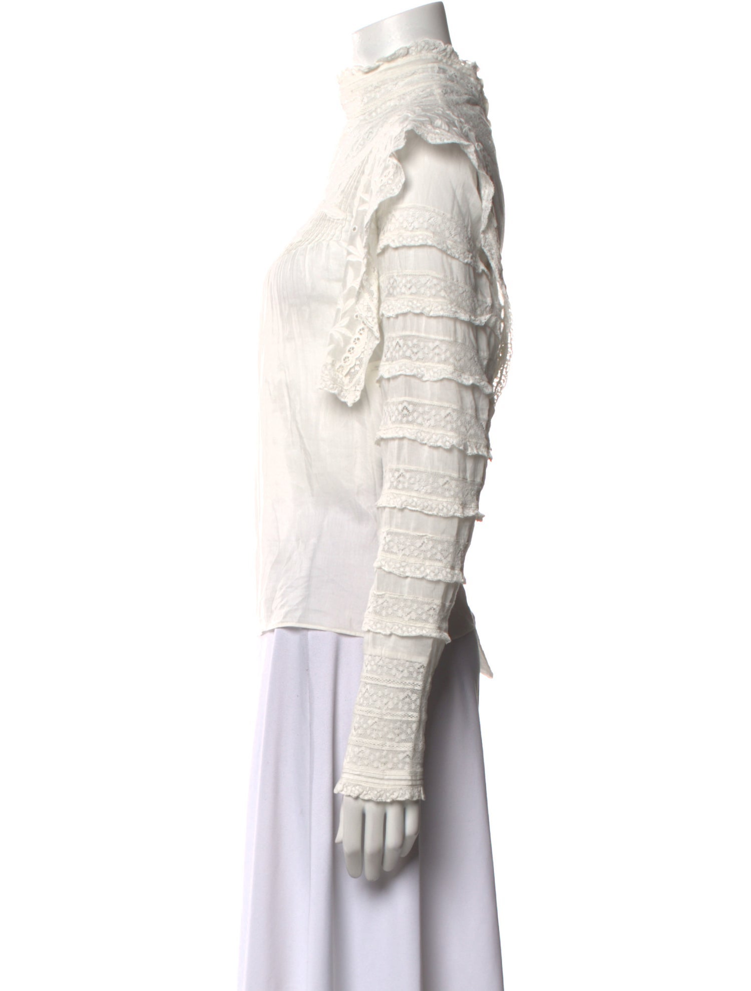 Isabel Marant Mock Neck Long Sleeve Top