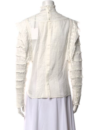 Isabel Marant Mock Neck Long Sleeve Top