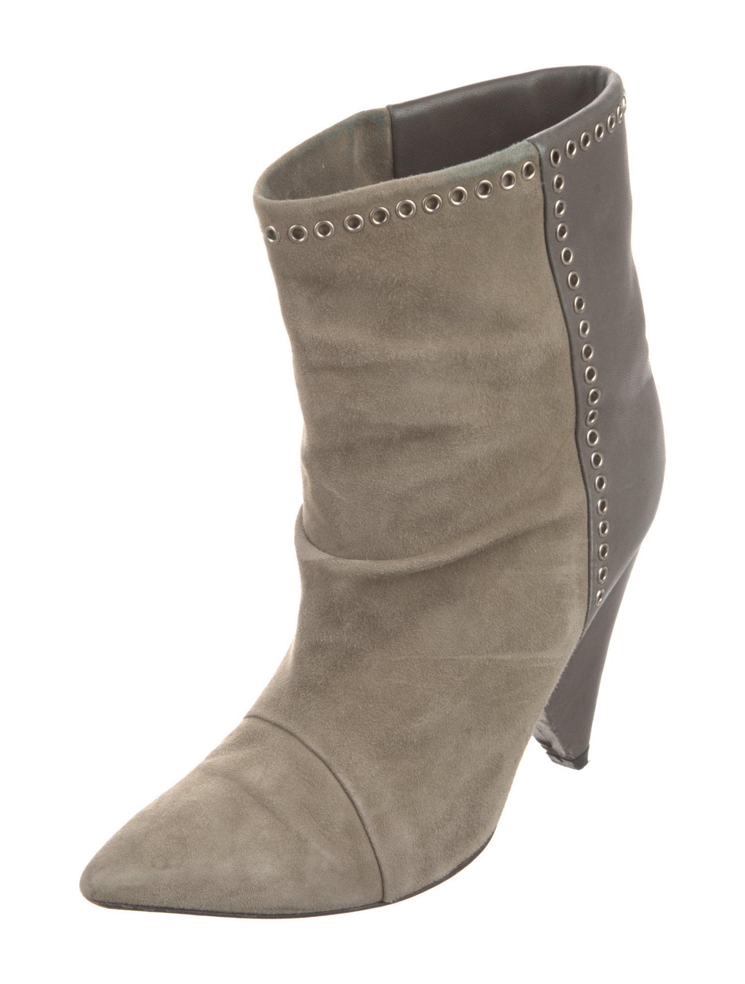 Isabel Marant Suede Colorblock Pattern Boots