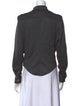 Isabel Marant Virgin Wool Long Sleeve Button-Up Top