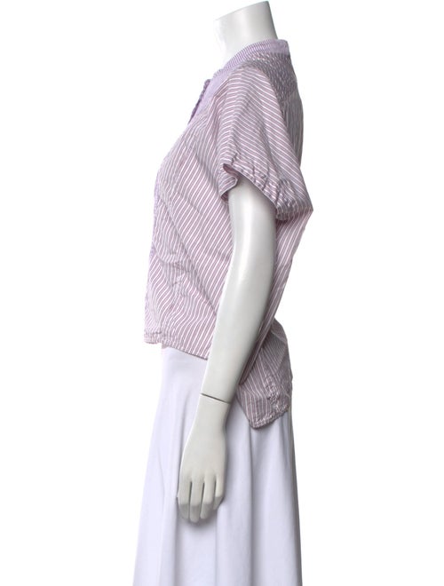 Isabel Marant Striped Mock Neck Crop Top