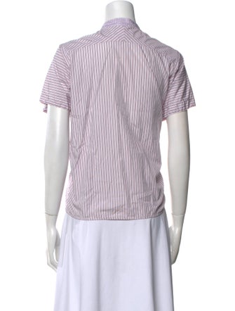 Isabel Marant Striped Mock Neck Crop Top