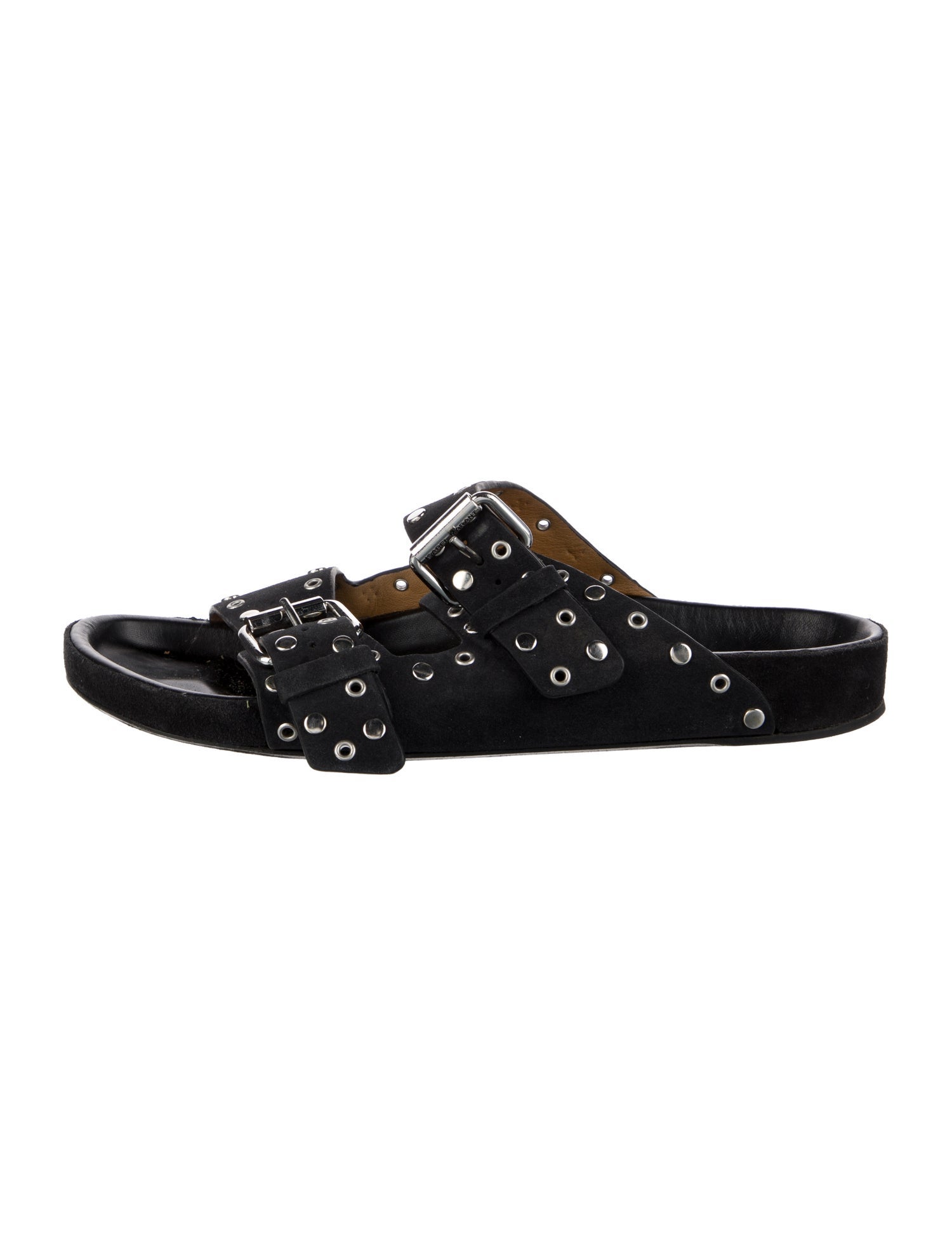 Isabel Marant Suede Studded Accents Slides