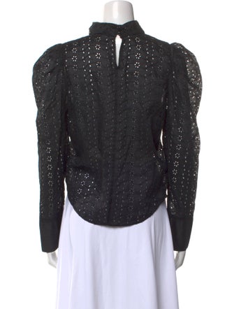 Isabel Marant Mock Neck Long Sleeve Blouse