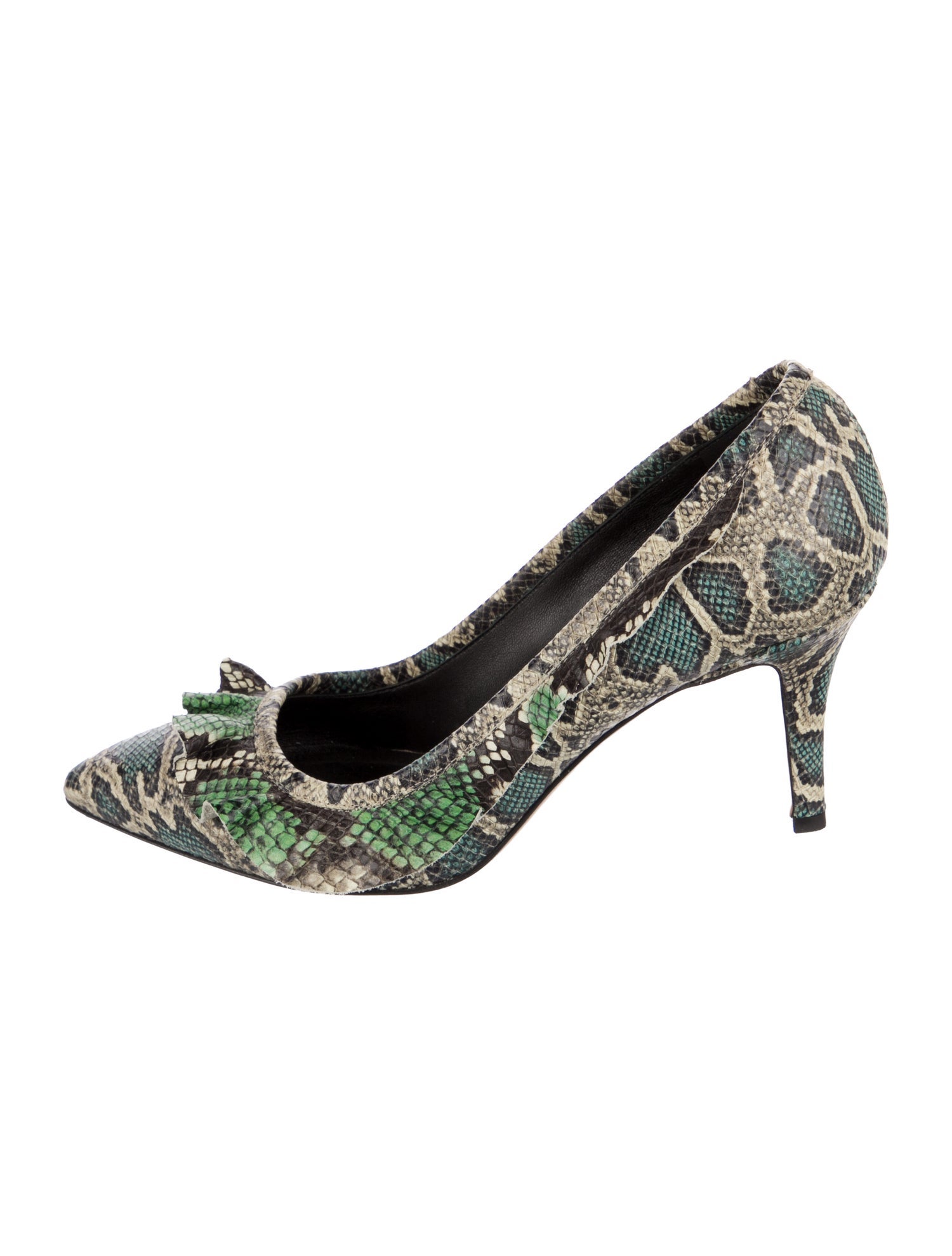 Isabel Marant Embossed Leather Animal Print Pumps