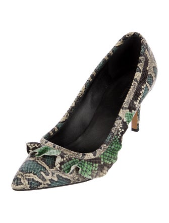 Isabel Marant Embossed Leather Animal Print Pumps