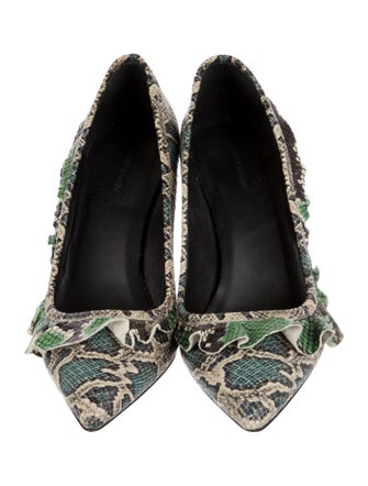 Isabel Marant Embossed Leather Animal Print Pumps