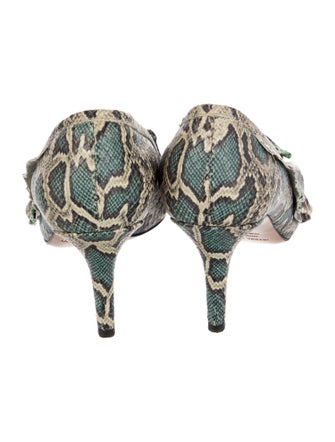 Isabel Marant Embossed Leather Animal Print Pumps