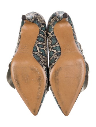 Isabel Marant Embossed Leather Animal Print Pumps