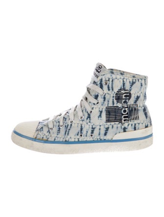 Isabel Marant Canvas Printed Sneakers