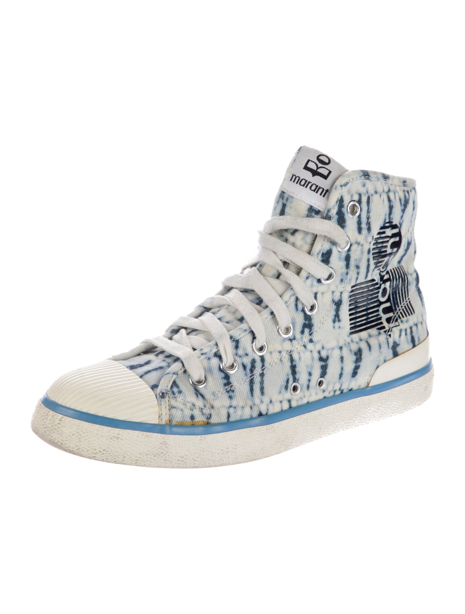 Isabel Marant Canvas Printed Sneakers