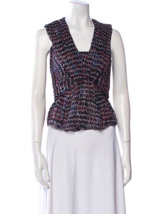 Isabel Marant Silk Printed Crop Top