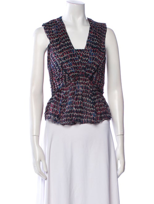 Isabel Marant Silk Printed Crop Top