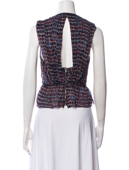 Isabel Marant Silk Printed Crop Top
