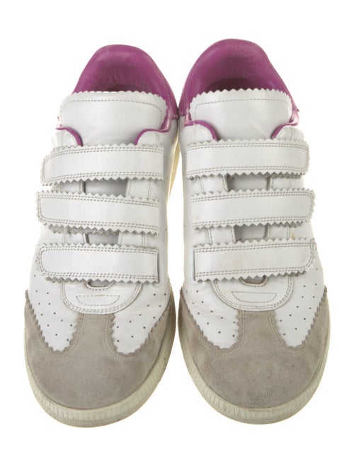 Isabel Marant Leather Colorblock Pattern Sneakers