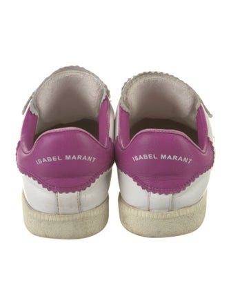 Isabel Marant Leather Colorblock Pattern Sneakers