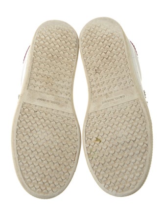 Isabel Marant Leather Colorblock Pattern Sneakers