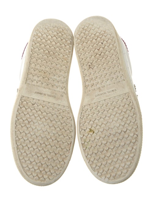 Isabel Marant Leather Colorblock Pattern Sneakers