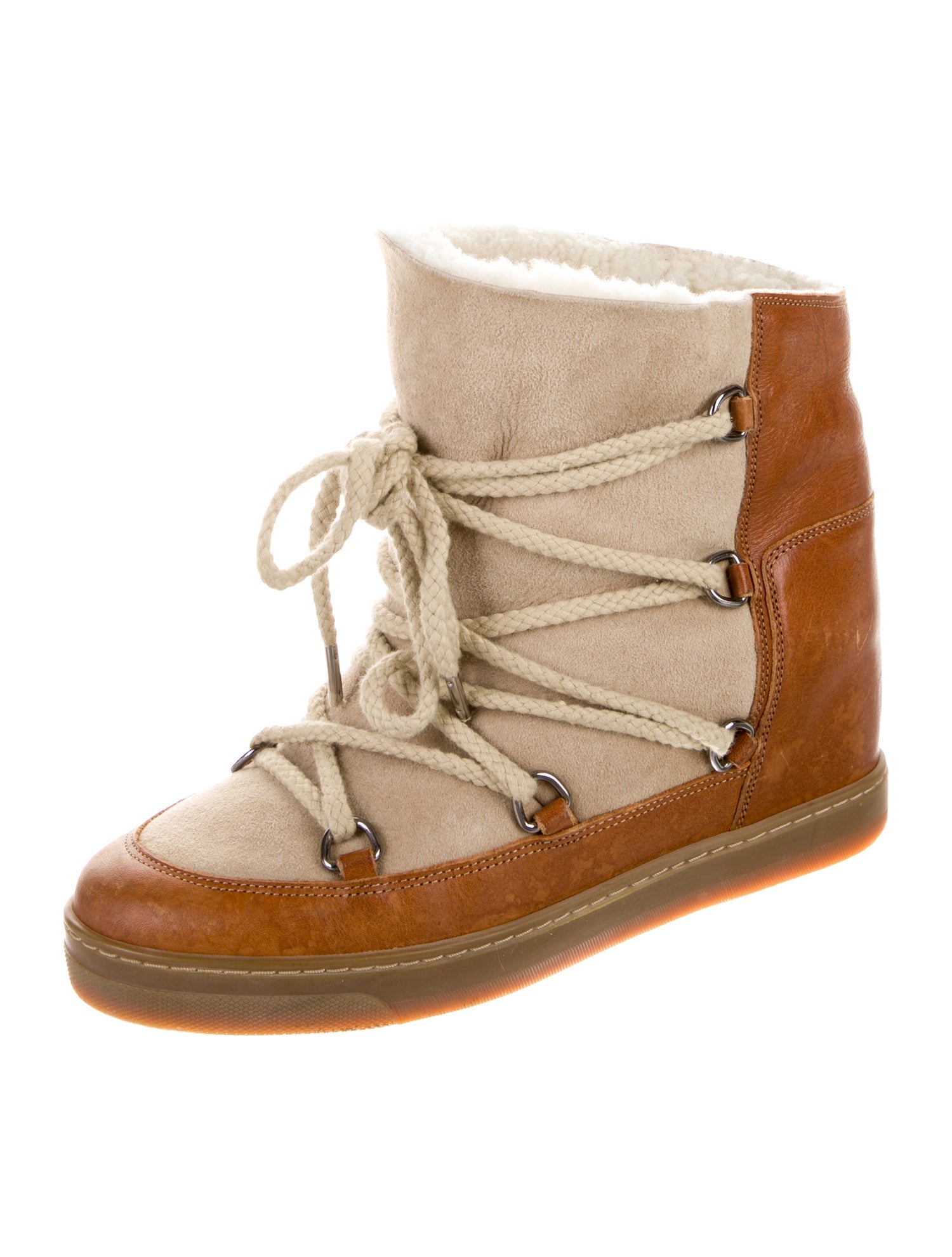 Isabel Marant Leather Lace-Up Boots