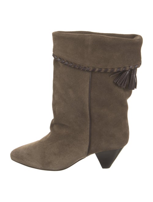 Isabel Marant Suede Whipstitch Trim Boots