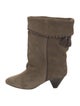 Isabel Marant Suede Whipstitch Trim Boots