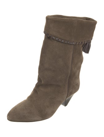 Isabel Marant Suede Whipstitch Trim Boots