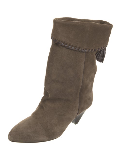 Isabel Marant Suede Whipstitch Trim Boots