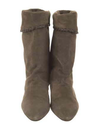 Isabel Marant Suede Whipstitch Trim Boots