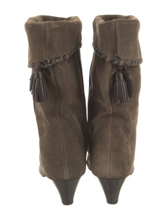Isabel Marant Suede Whipstitch Trim Boots