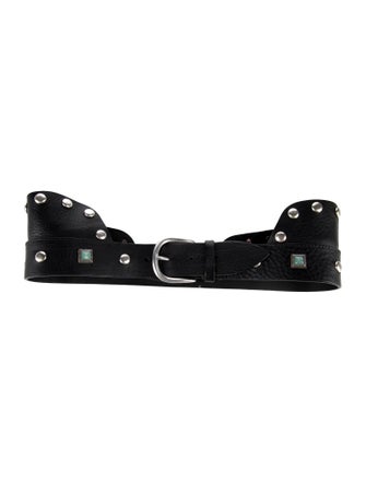 Isabel Marant Leather Studded Accents Belt