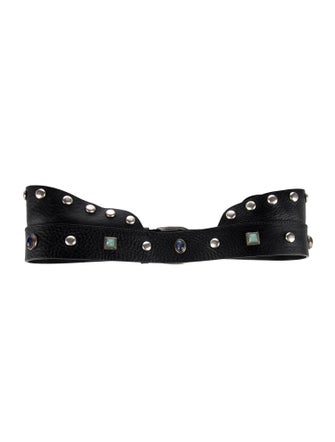 Isabel Marant Leather Studded Accents Belt