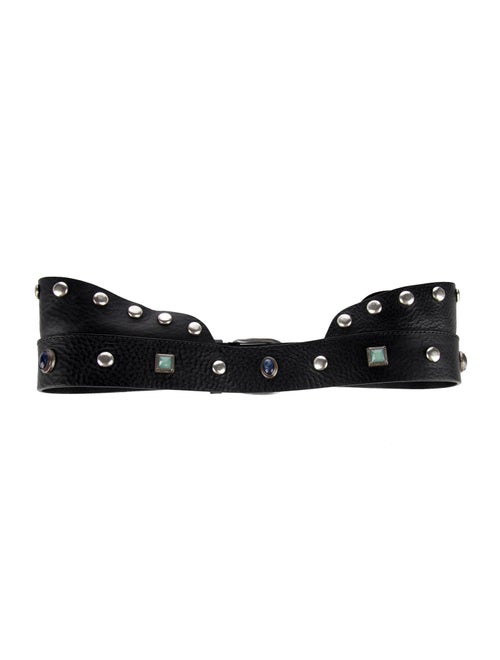 Isabel Marant Leather Studded Accents Belt