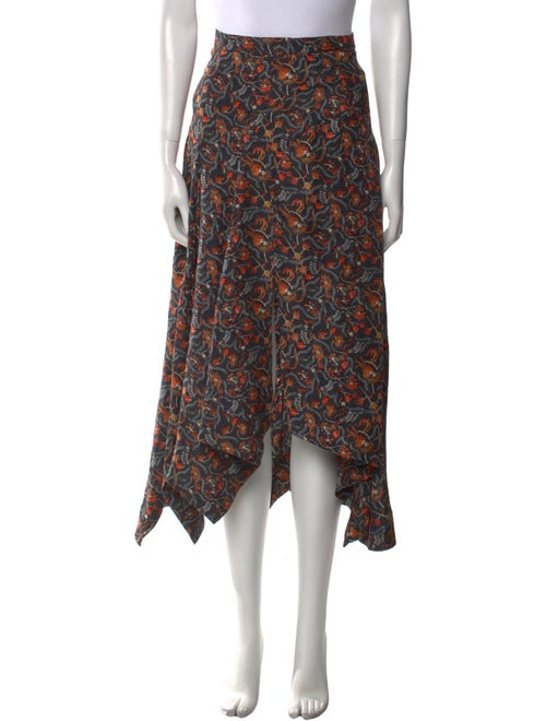 Isabel Marant Silk Midi Length Skirt